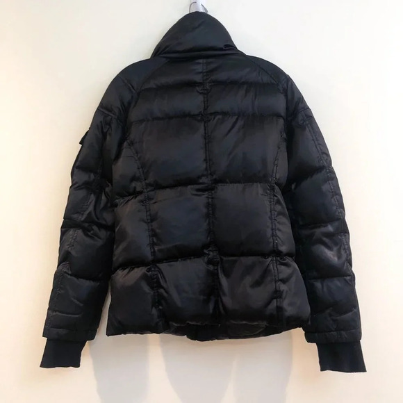 S13 Black Designer Winter Classic Down Puffer Coat Women's Large - Picture 9 of 12